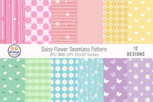 Download Daisy Spring Flower Pattern Floral Paper - Spring Collection