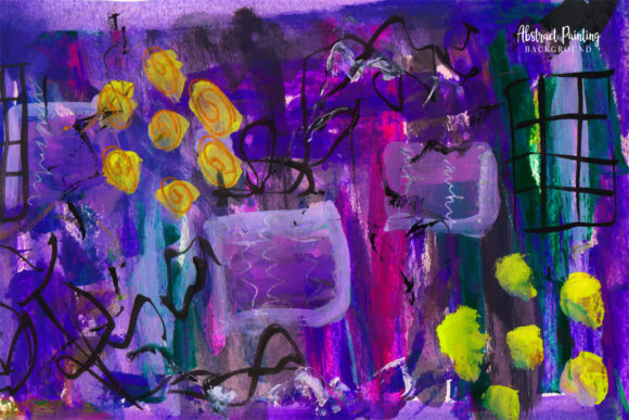 Download Violet Dark Night Abstract Painting - Abstract painting Collection