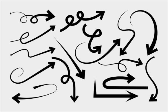 Download Hand-drawn Arrow Set, Arrow Icon - Icon Collection