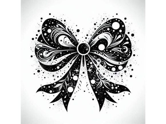 Download Inkblot-style Bow with Abstract Shapes a - Shapes Collection