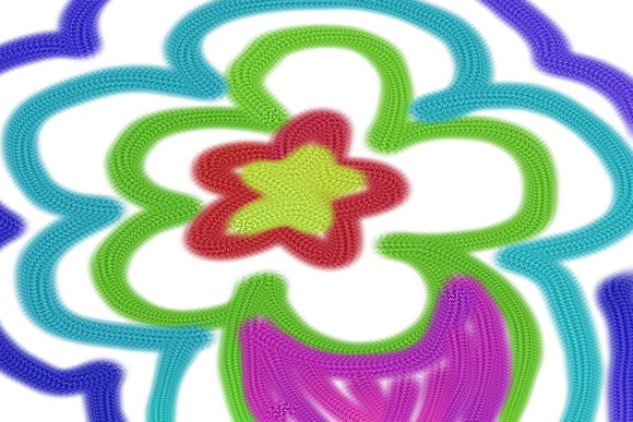 Download Colorful Flower Shapes Background Art - Shapes Collection