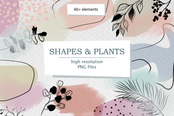 Download Modern Smooth Abstract Shapes &amp; Plants - Shapes Collection