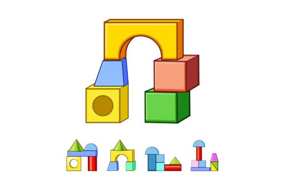 Download Building Blocks Creating Colorful Shapes - Shapes Collection
