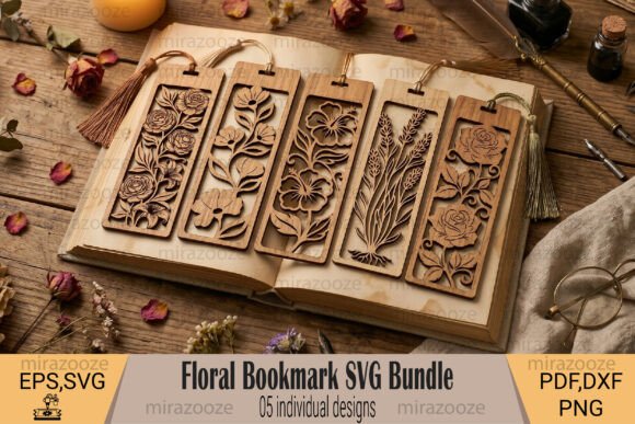 Download Floral Bookmark SVG Bundle - Premium Bundle
