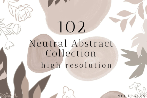 Download Neutral Abstract Shapes Floral - Shapes Collection