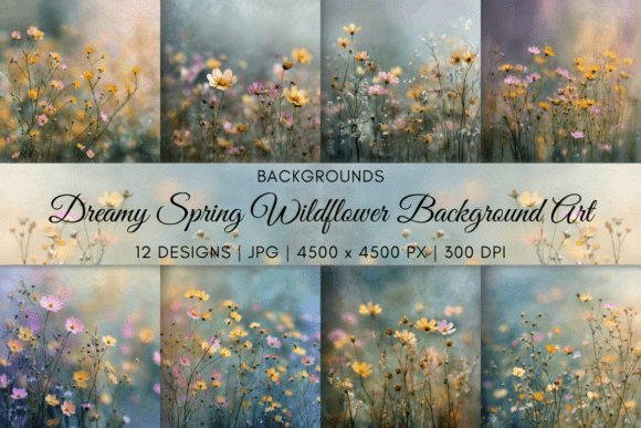 Download Dreamy Spring Wildflower Background Art - Spring Collection