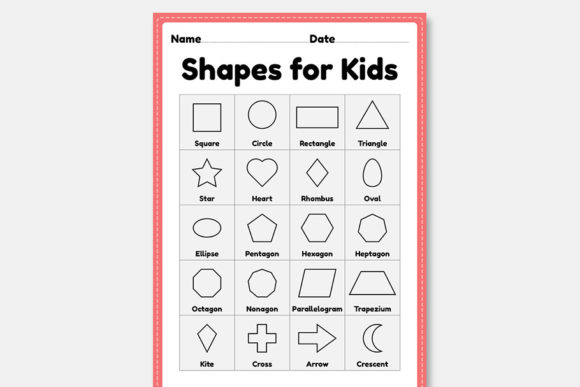 Download Printable Shapes for Preschool Kids - Shapes Collection