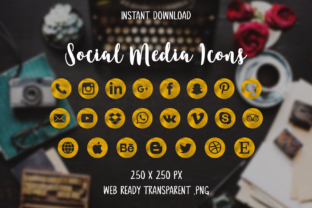 Download Gold Social Media Icons - Icon Collection